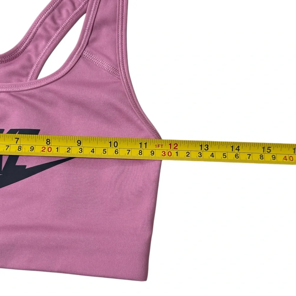 Nike Women’s SWOOSH Pink & Black Athletic Sports Bra Racerback Size XS - Picture 4 of 5
